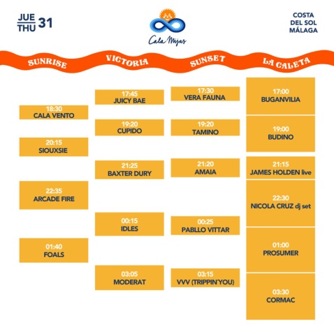 Cala Mijas Festival 2023 Thursday Schedule