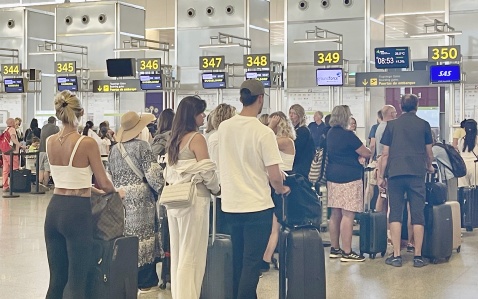 Checking in at Malaga Airport  © Michelle Chaplow