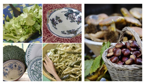 A wonderful selection of organic fruit and vegetables and handmade ceramics © Michelle Chaplow