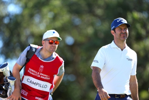 Jorge Campillo and Caddie on Day 2 © Getty