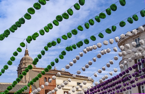 The Malaga skies are adorned with decorations