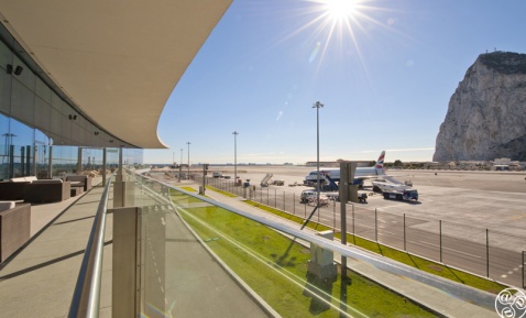Gibraltar airport has superb views from the departure lounges.