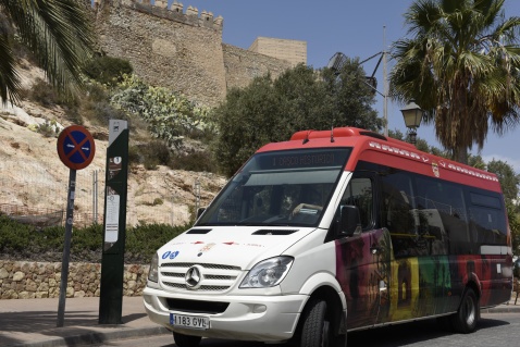 Local bus in Almera city by the Alcazaba © Michelle Chaplow