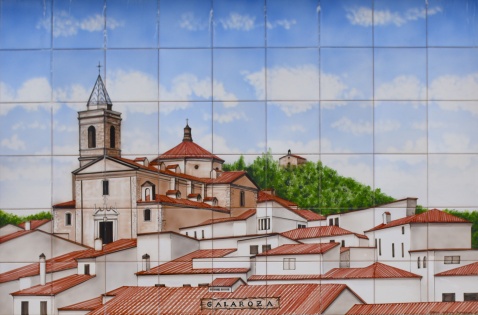 An artist´s impression of the white village of Galaroza