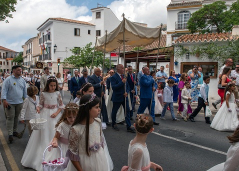 The Corpus Christi processional provides an insight into this pretty white village   © Michelle Chaplow