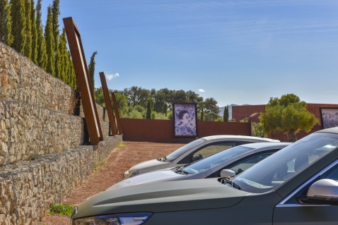 Even the carpark of LA Almazara is an immersive artistic experinece. © Michelle Chaplow