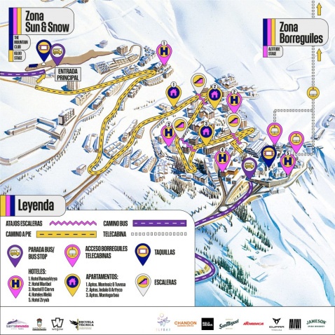 Sun&Snow Weekend Festival, Sierra Nevada, Location  Plan