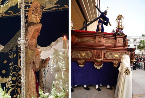 Semana Santa Thursday in Estepona - Jueves Santo (Maundy Thursday) – Cristo del Amor and Virgen de la Esperanza (c) Michelle Chaplow
