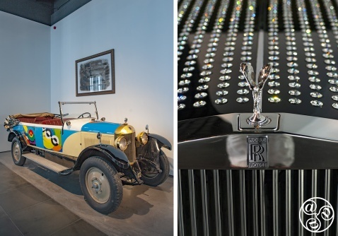 A 1920 4cil 12cv-hp Unic in Sonia Delaunay style and Rolls-Royce customised with Swarovski crystals. A 1920 4cil 12cv-hp Unic in Sonia Delaunay style and Rolls-Royce customised with Swarovski crystals.