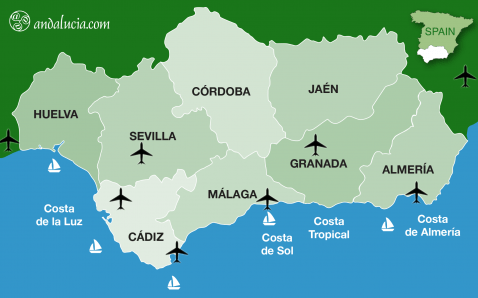 Airport gateways to Andalucia