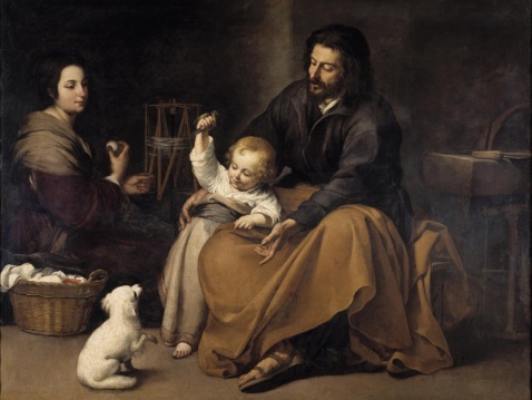 The Holy Family with a Bird - Bartolome Esteban Murillo 1617 - 1682