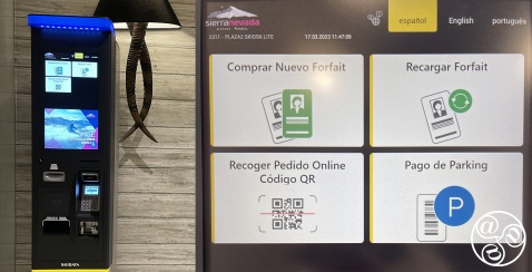 You can buy your ski pass in advance online, or in the many machines dotted around the resort © Michelle Chaplow