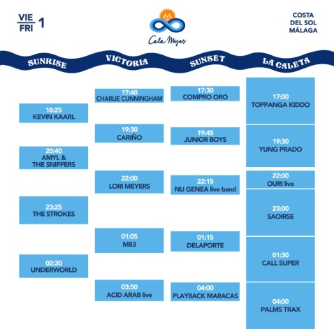 Cala Mijas Festival 2023 Friday Schedule