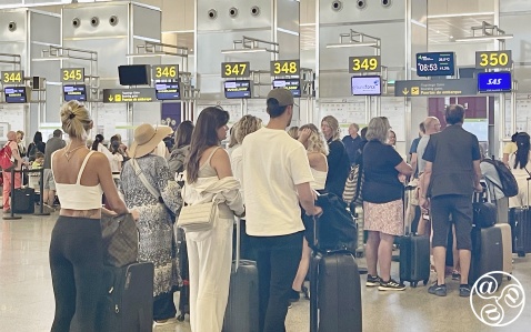 Checking in at Malaga Airport  © Michelle Chaplow