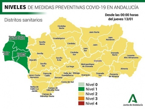 Levels of Covid-19 prevention measures from 13-01-2022