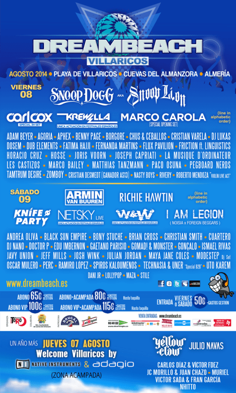 Dreambeach Festival 2014 poster