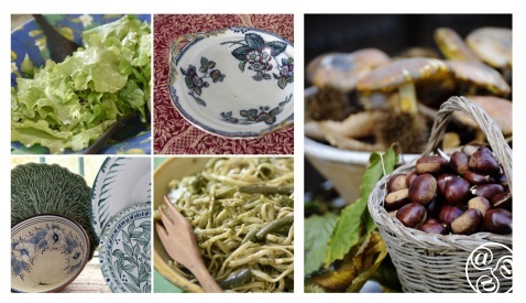 A wonderful selection of organic fruit and vegetables and handmade ceramics © Michelle Chaplow