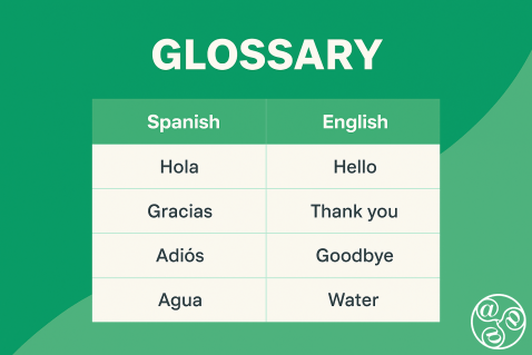 A glossary of Spanish terms 