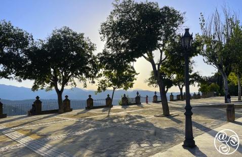 There are magnificent views of the Serrania de Ronda from the balconies of the Paseos in Ronda.