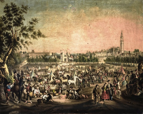 Seville Fair in the 19th century  By Andrés Cortés y Aguilar - [2], Public Domain, https://commons.wikimedia.org/w/index.php?curid=51148001