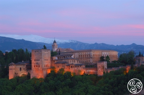 Alhambra from the Mirador de San Nicolas, at sunset. © Michelle Chaplow