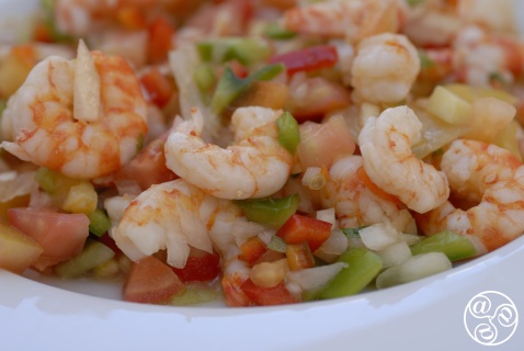 A classic prawn salad - Salpicón de langostinas © Michelle Chaplow