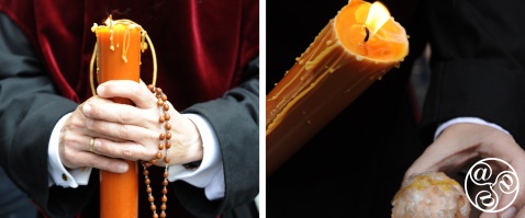 Imagine cleaning up the wax from thousands of candles that have dripped over pavement and seeped into brick, tile and cobblestone cracks! © Michelle Chaplow