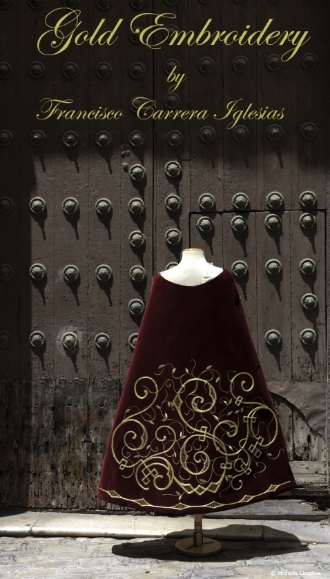 Rich velvet fabric and gleaming gold embellishment © Michelle Chaplow