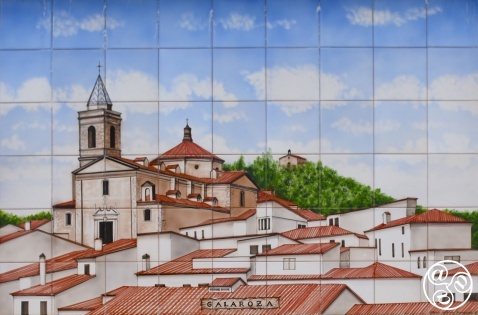 An artist´s impression of the white village of Galaroza