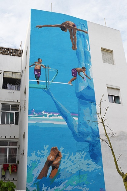 Jump into the blue Estepona Murals © 