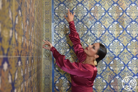 Admiring the intricate tiles of Plaza de España — where every detail tells a story Admiring the intricate tiles of Plaza de España — where every detail tells a story.  © Michelle Chaplow
