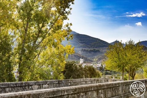 Restábal, from the historic stone bridge on the río Torrente Restábal, from the historic stone bridge on the río Torrente © Moichelle Chaplow