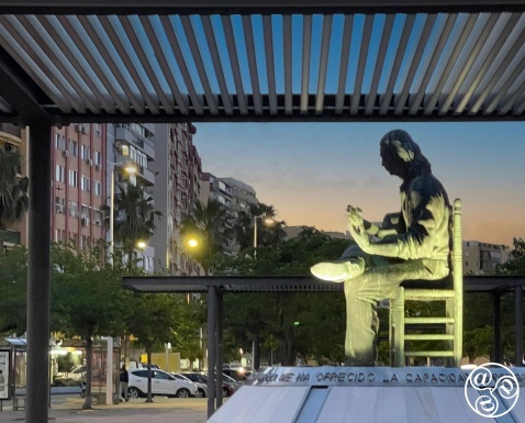 Paco de Lucia Monument on promenade at entrance to port Paco de Lucia Monument on promenade at entrance to port (c) Michelle Chaplow