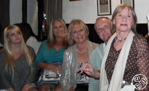 Shelagh Tennant wearing polka dots at a 2018 party in her honour in the 'Galloping Major' pub in Torremolinos. Photo (c) Tony Braynt