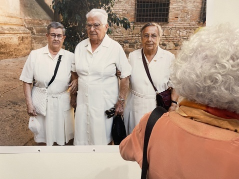 Three nuns and one observer Three nuns and one observer