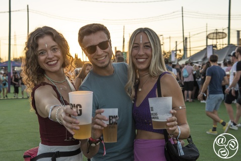 Three Festival Goers at AndaluciaBig © Michelle Chaplow