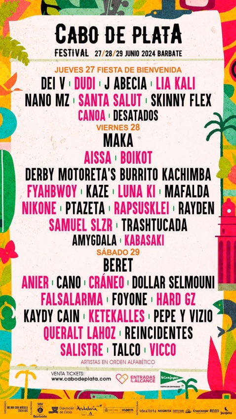 Cabo de Plata festival lineup in 2024