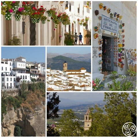 Malaga province clockwise: Estepona, Frigiliana, Velez-Malaga, Ronda and Algatocin © Michelle Chaplow
