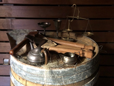 Part of the exhibition explaining background conditions