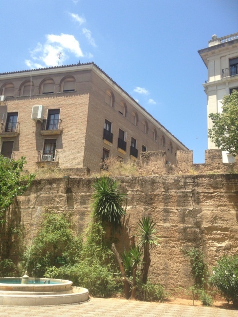 Plaza del Calbildo, crenellated wall dates from moorish times. Plaza del Calbildo, crenellated wall dates from moorish times. © Fiona Flores Watson